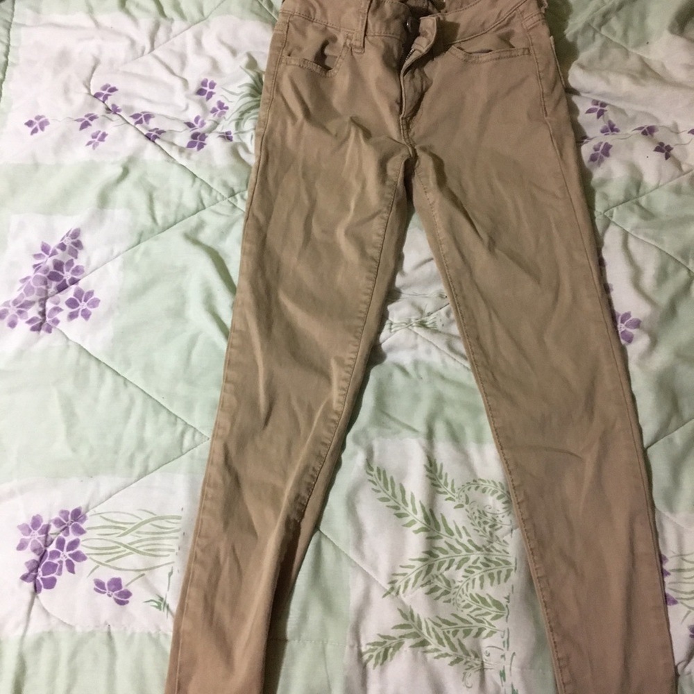 tan american eagle jeans
